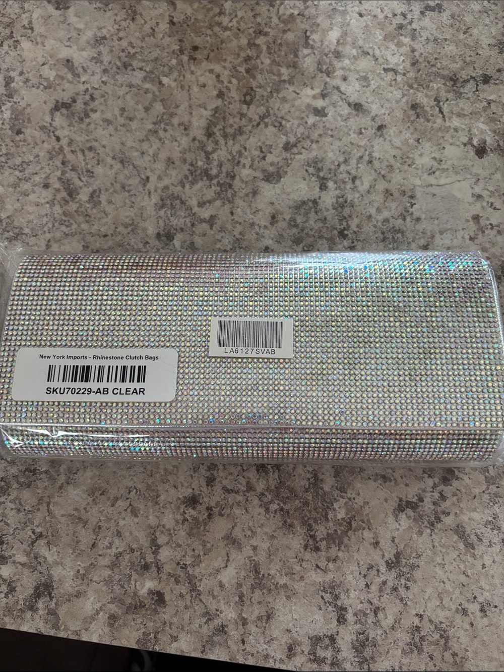 AB clear Rhinestone Clutch Wristlet